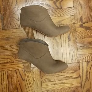 Leather Taupe booties